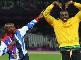 Usain Bolt and Mo Farah