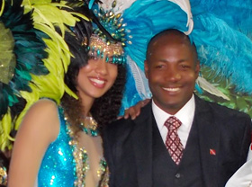 Carnival masquerader and cricketer Brian Lara