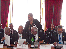 Foriegn ministers of Jamaica, Trinidad and Caricom Dep SG