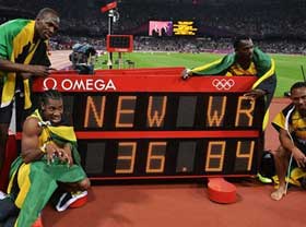 Jamaica's 1x100m Gold relay team