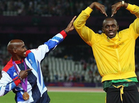 Usain Bolt and Mo Farah