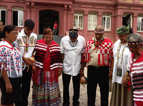 Amerindian group at Trinidad's Red House