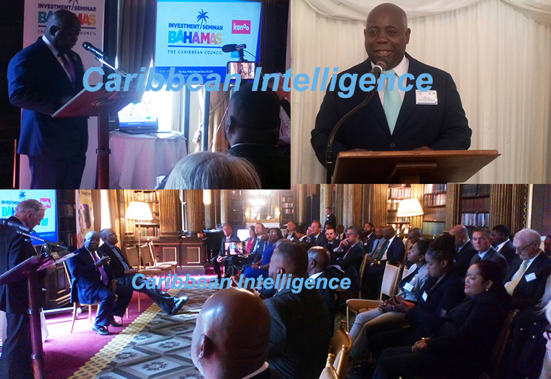 The Bahamas Prime Minister at an investment seminar, the House of Lords and in a Q&A session with Foreign Minister