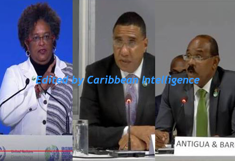 Mia Mottley Andrew Holness and Gaston Browne. [montage: Caribbean Intelligence]