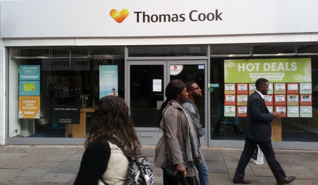 closed Thomas Cook shop