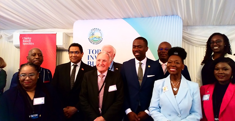 Tobago officials visit London to woo foreign direct investment. photo shows Tobago representatives at the House of Lords.