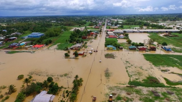 Trinidad flood aerial shot [Chamber of Commerce]