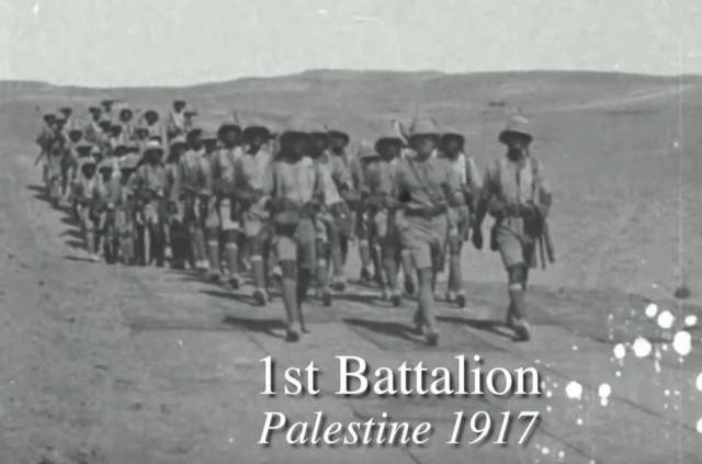 British West Indian troops in Palestine. Source: archive footage